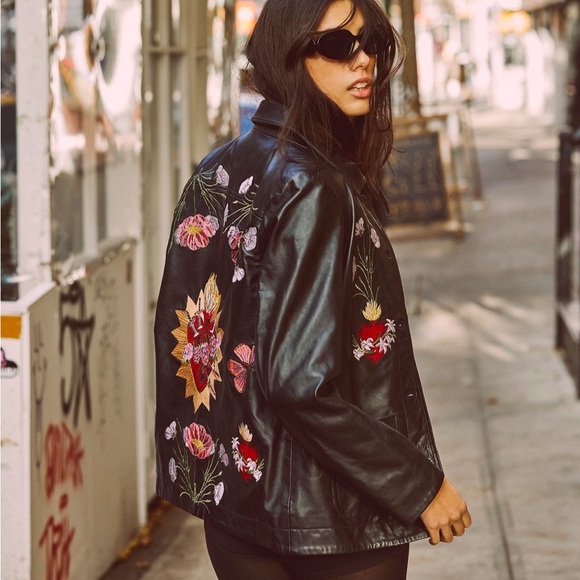 Free People Juliet Leather Jacket Size Large - Picture 5 of 10